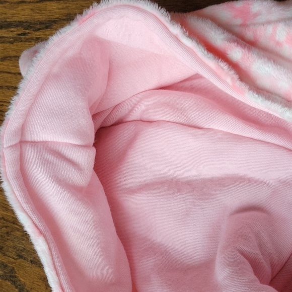 Carter's Girl Baby Pink Sz.6mo Zipped Warm Fuzzy Bunny Easter Outwear Jumpsuit - Picture 7 of 12